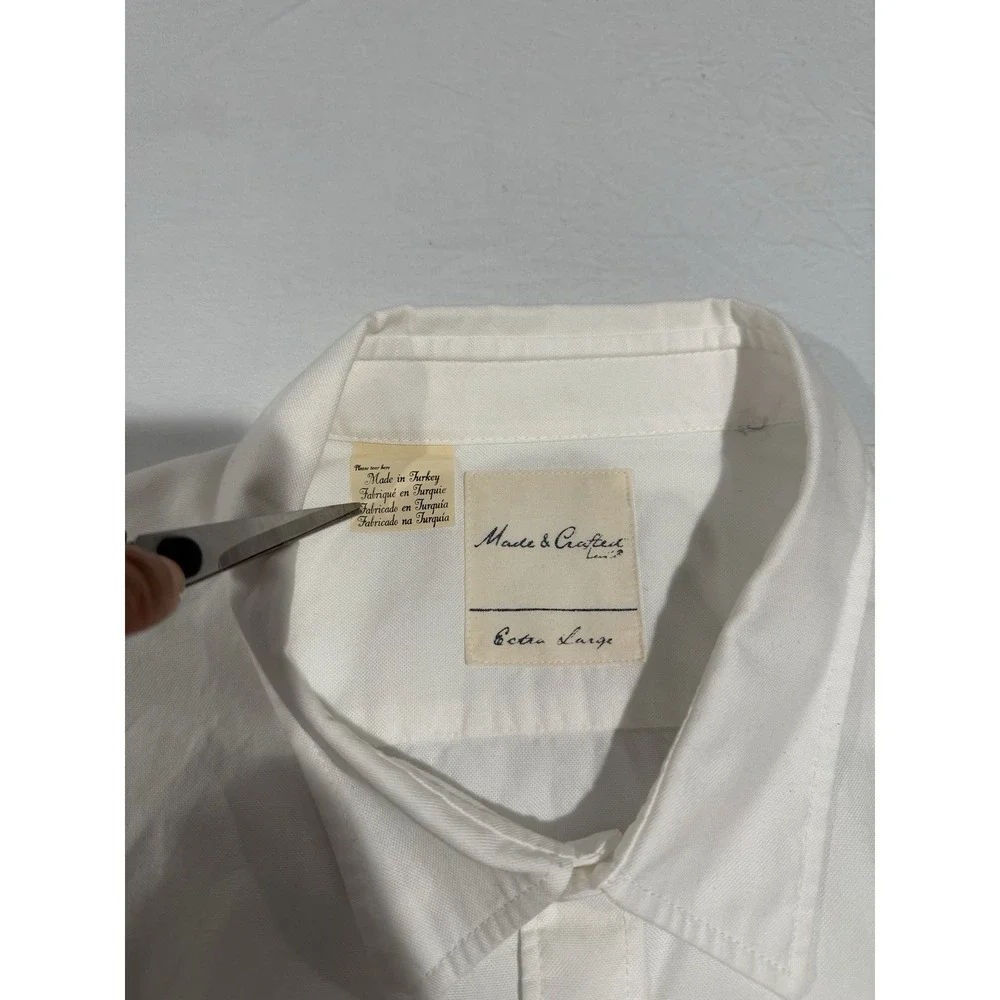 Levi's Made & Crafted White Button Down Shirt made in Turkey Men's Sz XL Cotton